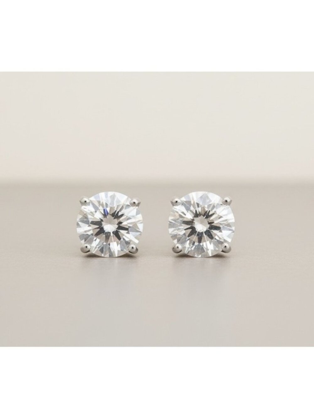 Sterling Silver 925 Moissanite Solitaire Earrings VVSD Color Round 1.2 CT Each S